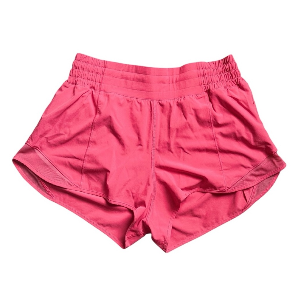 Bright Pink Athletic Shorts with Elastic Waistband and Lightweight Fabric